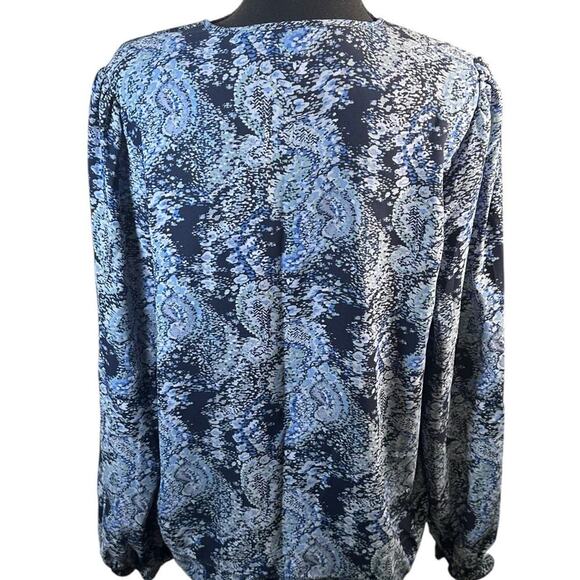 Joie Parisian Paisley Peasant Top Blue Long Sleeve Damarre Size M - Picture 3 of 7